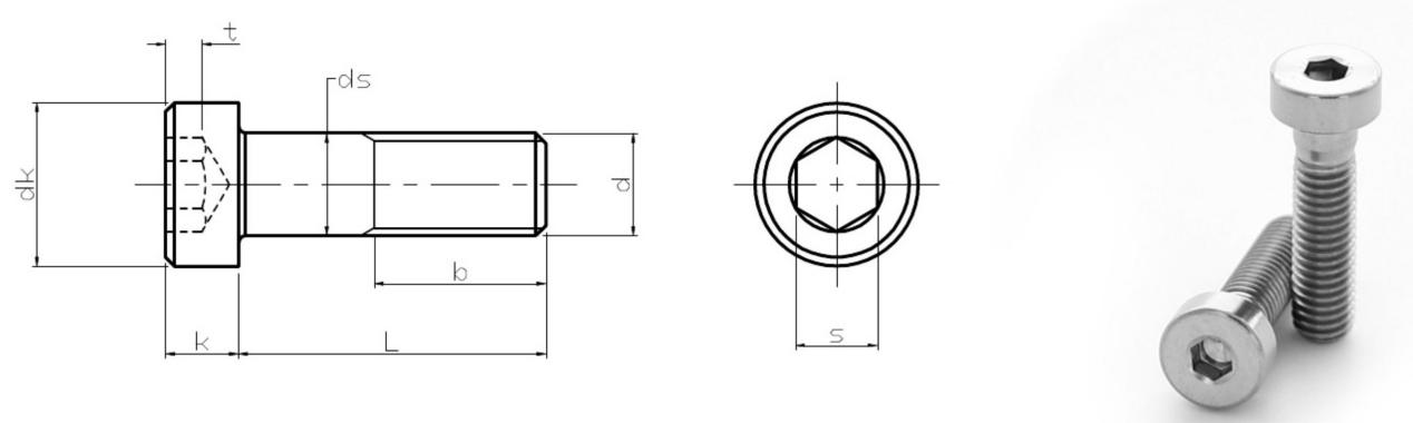 Parafusos sextavados de cabeça fina