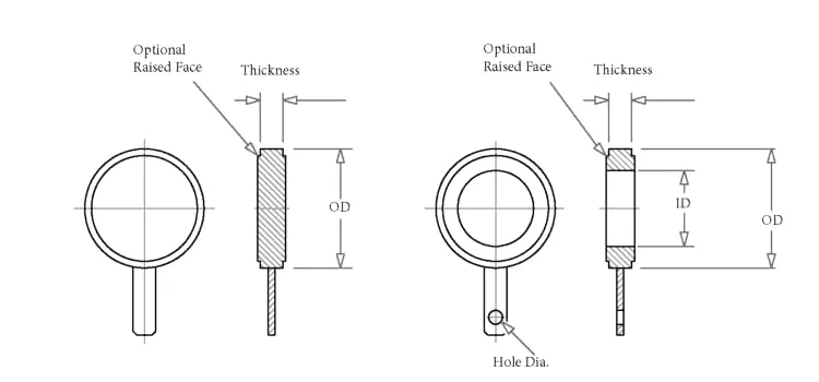 Flanges de espetáculos de titânio